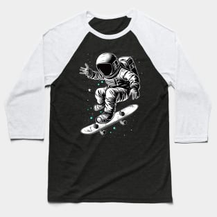 Astronaut skateboarder Baseball T-Shirt